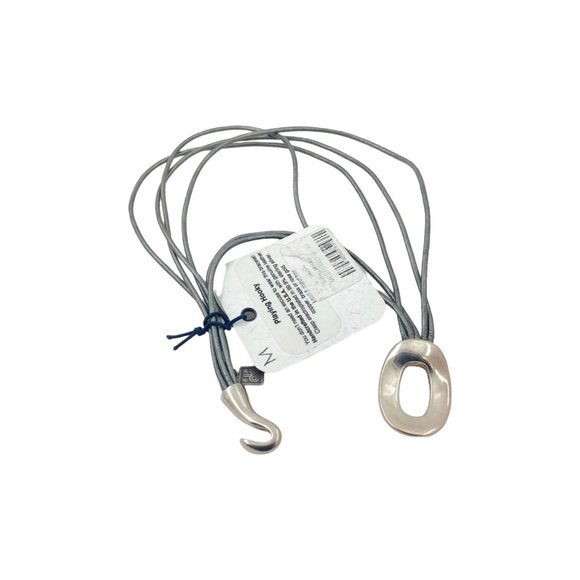 Diana Kauffman Wrap Around Unisex Bracelet, PLAYING HOOK,  Leather, Preppy, Grey - Picture 8 of 10